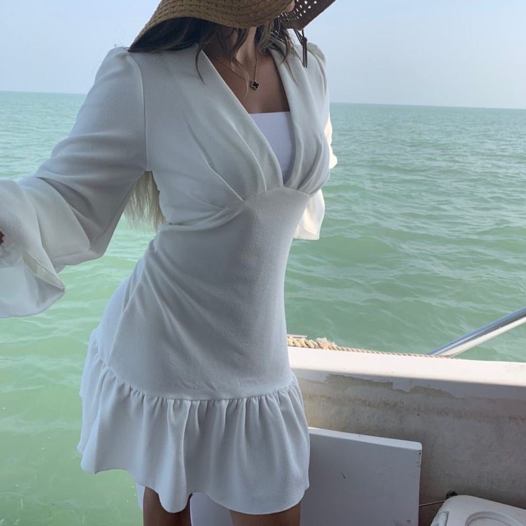 White mini dress