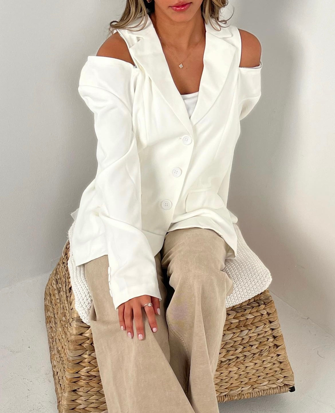white blazer